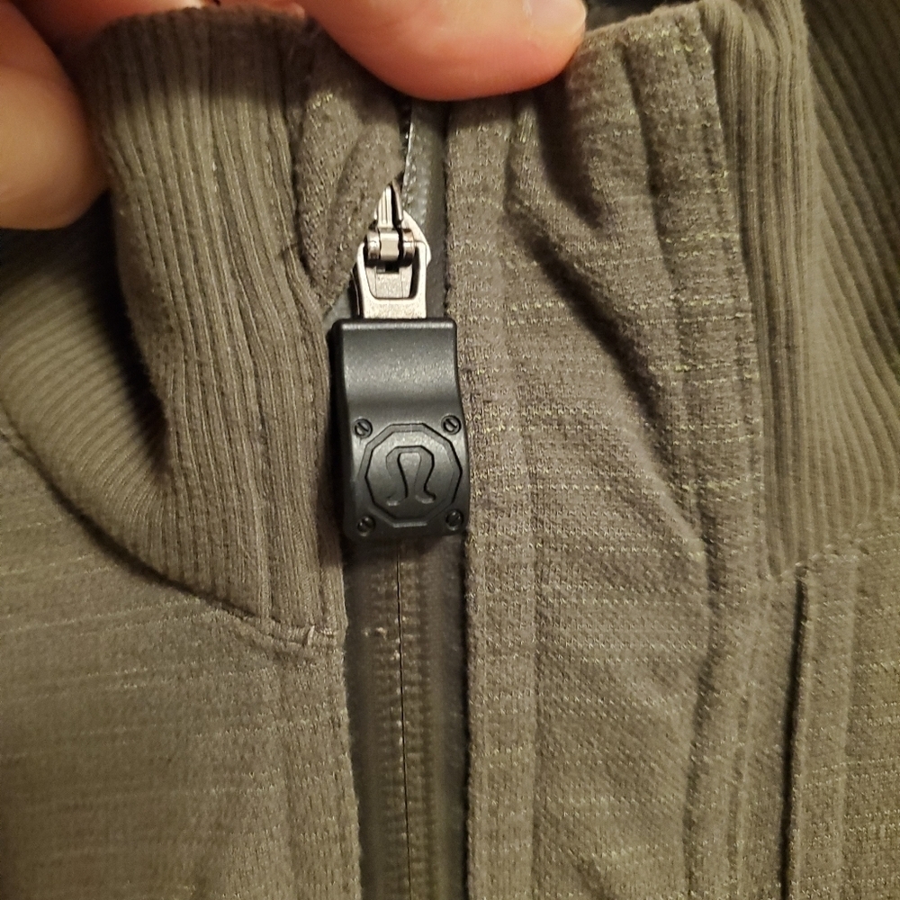 Vintage Lululemon Luon Vent Tech Full Zip Jacket Pocket. Green, grey. Y2k. - Picture 4 of 10